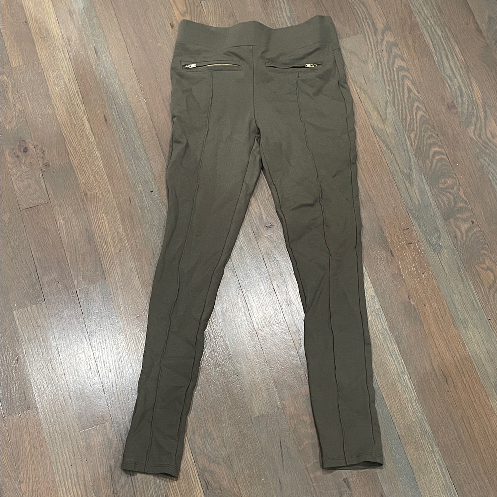 Olive Green High-Waisted Leggings